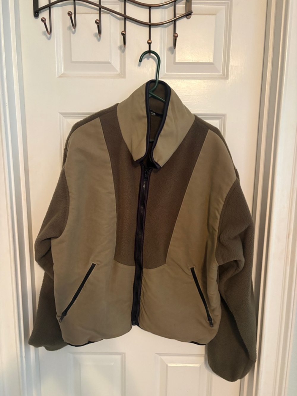 Orvis Two-Tone Olive and Dark Olive Fleece Shirt Jacket